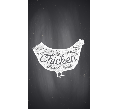 Poster da cucina pollo fresco di fattoria - TenStickers