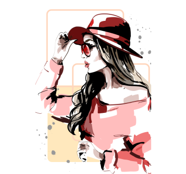 Poster salotto donne con sombrero - TenStickers
