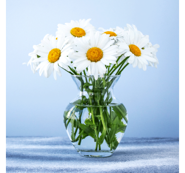 Poster salotto fiori di margherita in vasi di vetro - TenStickers