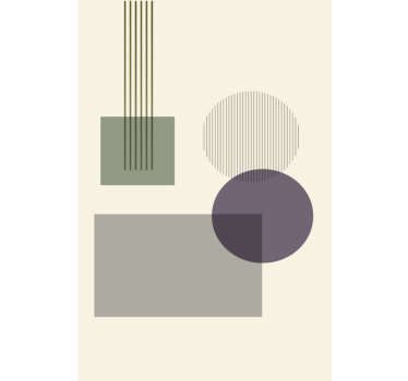 Poster salotto forme geometriche morbide - TenStickers
