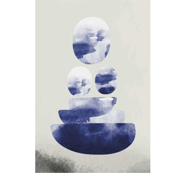 Poster salotto forma blu - TenStickers