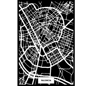 Poster salotto mappa topografica valencia - TenStickers