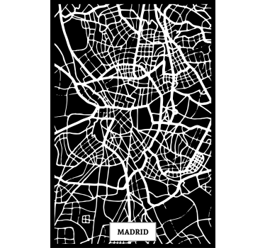 Poster salotto mappa topografica madrid - TenStickers