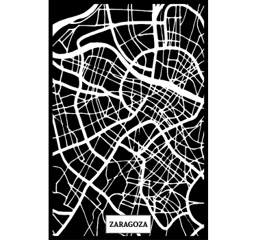 Poster salotto mappa topografica zaragoza - TenStickers