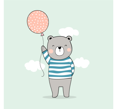 Poster d'arredo per la cameretta orsetto con palloncino - TenStickers
