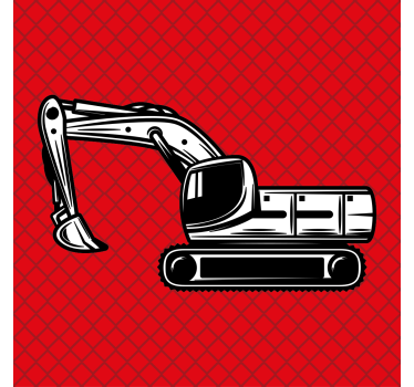 Poster d'arredo per la cameretta escavatore grande monocolore - TenStickers