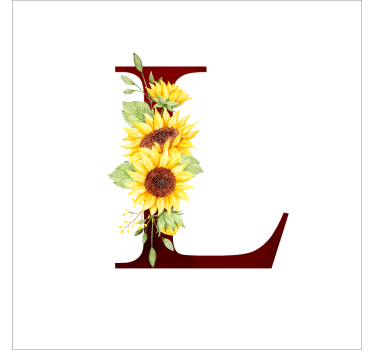 Poster a tema floreale girasole personalizzabile - TenStickers