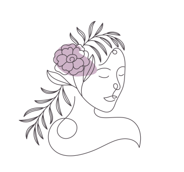 Poster a tema floreale volto femminile minimalista - TenStickers