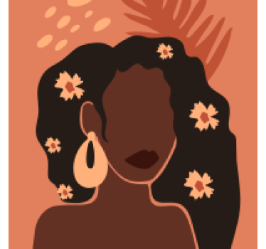 Poster a tema floreale donna astratta estetica - TenStickers