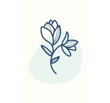 Poster piante e fiori illustrazione botanica a contorno - TenStickers