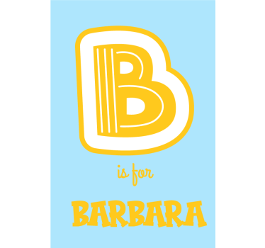 Poster camera ragazzi personalizzazione alfabetica - TenStickers