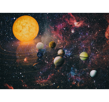 Poster con il sistema solare - TenStickers