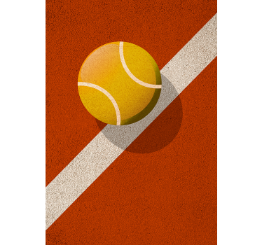 Poster tema tennis con pallina - TenStickers
