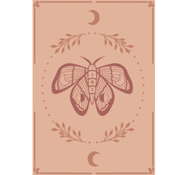 Poster con la farfalla rosa - TenStickers