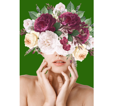 Poster stile floreale e donna - TenStickers