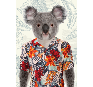 Poster camera ragazzi elegante koala - TenStickers