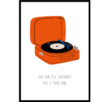 Poster salotto con una frase in inglese - TenStickers