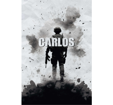 Poster camera ragazzi soldato di guerra - TenStickers