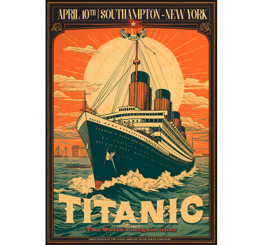Poster retrò crociera del Titanic - TenStickers