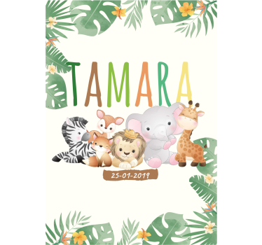 Poster animali della giungla personalizzabile - TenStickers
