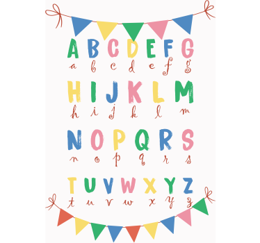 Poster bambini alfabeto maiuscolo e minuscolo - TenStickers