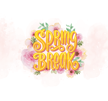 Poster a tema floreale vacanze di primavera - TenStickers