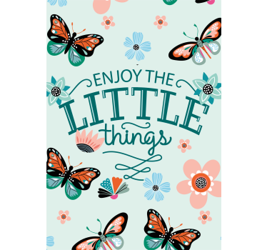 Poster salotto goditi le piccole cose - TenStickers