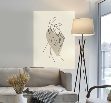 Poster con sagoma di mani - TenStickers