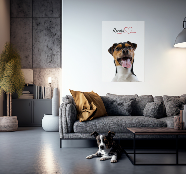 Poster con cane e nome personalizzabile - TenStickers