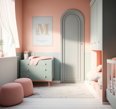 Poster con lettera, nome e data personalizzata - TenStickers