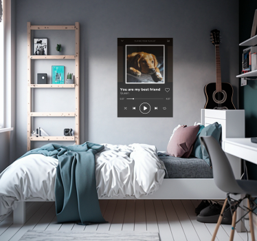 Poster con canzone ed immagine personalizzabile - TenStickers