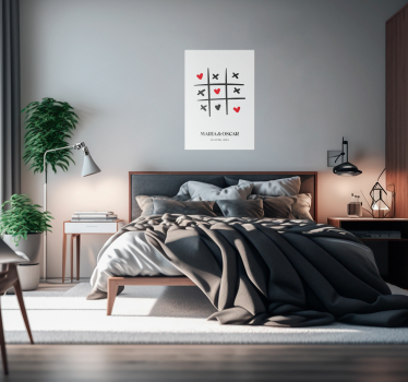 Poster tris con iniziali personalizzate - TenStickers