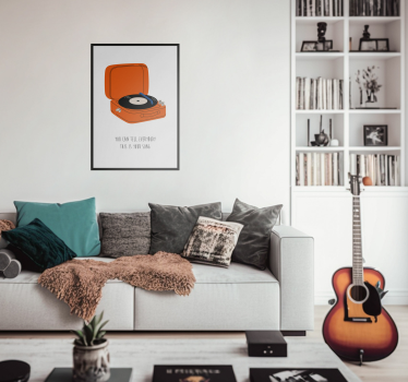 Poster salotto con una frase in inglese - TenStickers