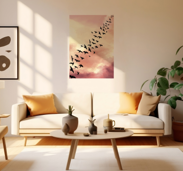 Poster salotto uccelli che volano - TenStickers