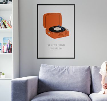 Poster salotto con una frase in inglese - TenStickers