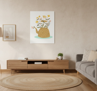 Poster a tema floreale annaffiatoio astratto - TenStickers