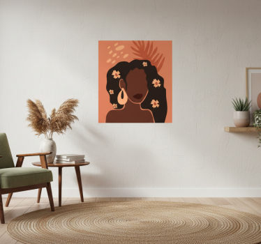 Poster a tema floreale donna astratta estetica - TenStickers