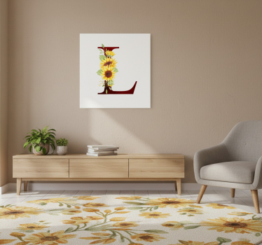Poster a tema floreale girasole personalizzabile - TenStickers