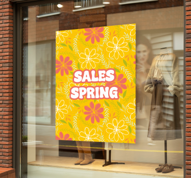 Poster a tema floreale saldi primaverili - TenStickers