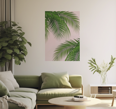 Poster albero foglia tropicaleFoglia tropicale - TenStickers