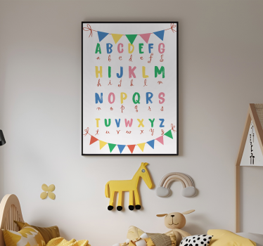 Poster bambini alfabeto maiuscolo e minuscolo - TenStickers