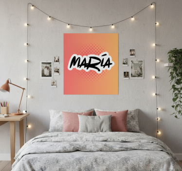 Poster camera ragazzi arte del nome personalizzata - TenStickers