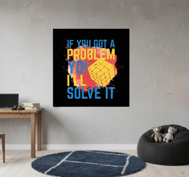Poster camera ragazzi citazione cubo di rubik - TenStickers