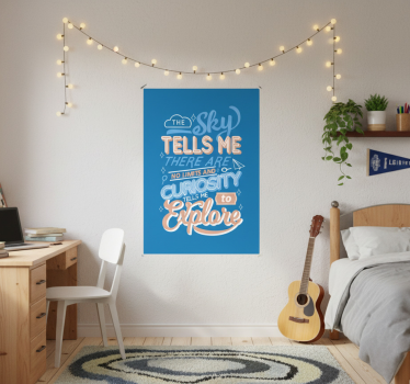 Poster camera ragazzi citazione sulla curiosità - TenStickers