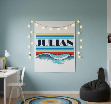 Poster camera ragazzi paesaggio marino personalizzato - TenStickers