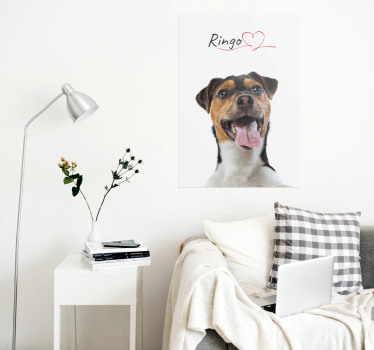 Poster con cane e nome personalizzabile - TenStickers