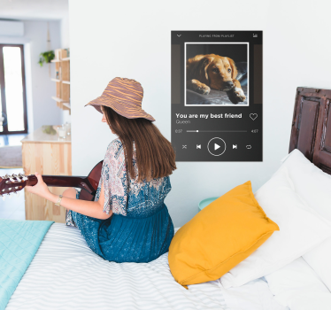 Poster con canzone ed immagine personalizzabile - TenStickers