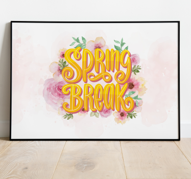 Poster a tema floreale vacanze di primavera - TenStickers