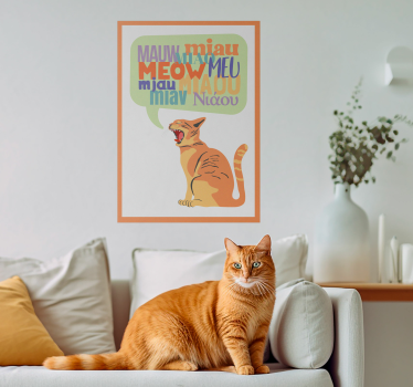 Poster con gatto e suono miagolio - TenStickers