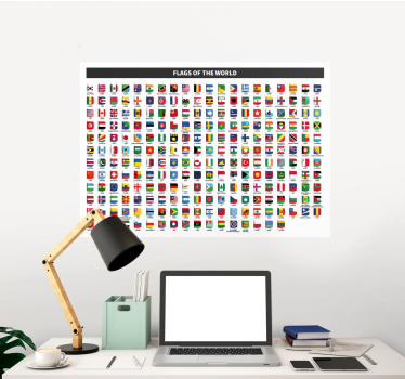 poster con le bandiere dei paesi del mondo - TenStickers